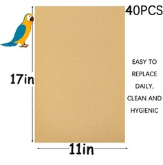40PCS Gravel Liner Paper for Bird Cage,11×17 In Bird cage Liner Paper-Gravel …