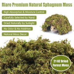 1.3 Lb Natural Sphagnum Moss Reptile Bedding Nesting Hamster Terrarium Snake