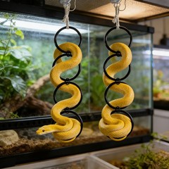 Suction Cup Snake Ring Reptile Climbing Hanging Terrarium Snake Vine Holder