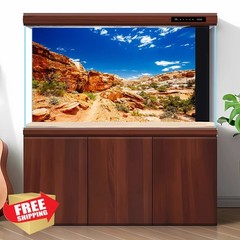 Riivvdise 48x24in Blue Desert Rock Reptile Tank Background
