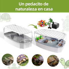 Escape-Proof 6.5 Gallon Turtle Tank Kit with Basking Platform & Filter – Acrylic