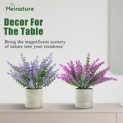 Plant Stand Indoor，3-Pack Lifelike Artificial Lavender ，Artificial