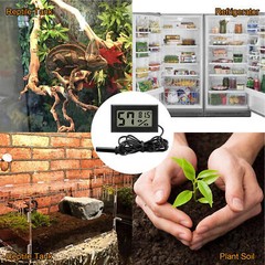 Digital LCD Indoor Reptile Temperature Sensor Humidity Meter Hygrometer Gauge