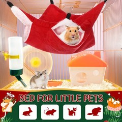 4 Pcs Rat Hammock for Cage Small Animal Hanging Ferret Hammocks for Rat Doubl…