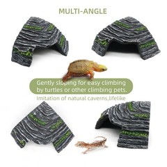 Small Turtle Basking Platform Climbing Ramp Shale Scape Step Ledge, Reptile C…