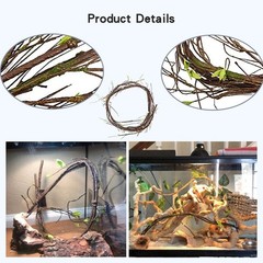 5Pcs Reptile Vines for Terrarium 13FT Flexible Jungle Climbing Vine Branch fo…
