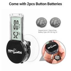 Digital Reptile Thermometer & Humidity Gauge – LCD Temp & Humidity Monitor for T