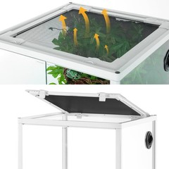 30 Gallon Reptile Tank 18″ x 18″ x 24″ Reptile Terrarium, Full View Glass Ter…