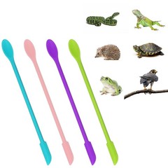 Xelsluthe 4 Pcs Reptile Spoon, Crested Gecko Food Mixing 1 Count (Pack of 4)