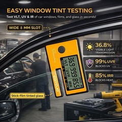 Labs Tint Meter Works on Side Windows, Digital Tint Solar Film Car Transmissi…