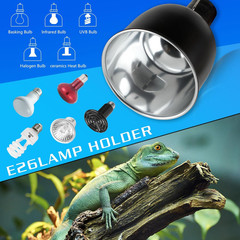 Reptile Light Fixture, 5.5 Inch Optical Reflection Deep Dome Heat Lamp Fixture,