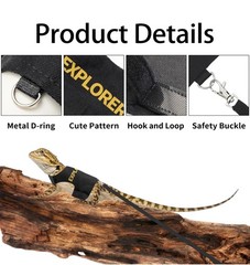 Bearded Dragon Harness and Leash-Bearded Dragon Clothes Lizard Accessories Stuff
