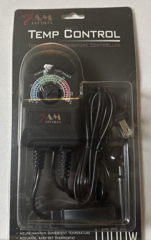 NEW Reptile Terrarium/Germination Temperature Controller w/ Probe 3 Outlet/1000W