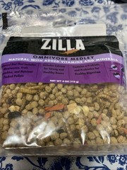 Zilla Reptile Medley Food Omnivore Mix 4 oz Complete & Balanced w Calcium Feed