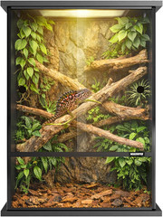33 Gallon Tall PVC Reptile Enclosure,18″X18″X24″ Reptile Tank Terrarium for Arbo