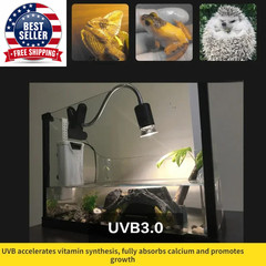 50W Halogen Bulb Included Reptile Heat Lamp Adjustable Gooseneck Aquarium Tank H
