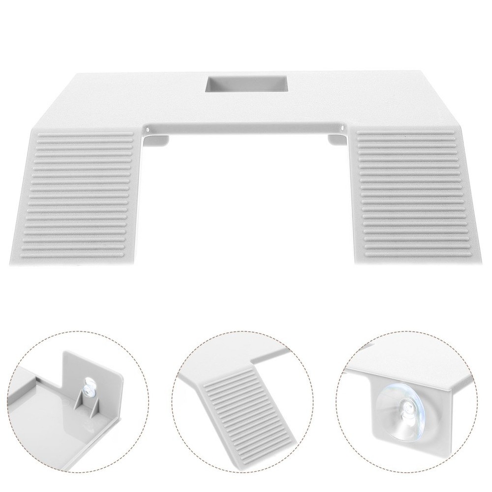 White Floating Turtle Terrace Ramp for Turtle Tank Climbing and Basking Use