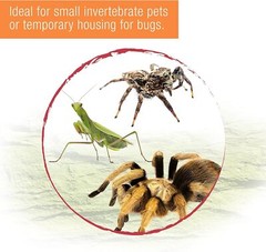 Zilla Micro Habitat Terrarium Enclosure for Small Tree Dwelling Small, Clear