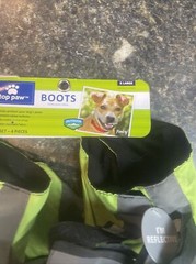 TOP PAW Green & Gray Reflective Waterproof Dog Boots (XL) (NEW)
