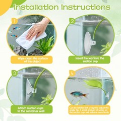 3pcs Turtle Basking Platform Tree Frog Gecko Turtle Tank Accessories Leaf Shape