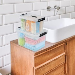 12 Quart & 6 Quart Clear Plastic Storage Bins, Latching Storage Box Bin with …