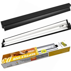 T5 HO UVB Reptile Light Kit – High-Output 24W 10.0 UVB for Reptiles – Liner U…