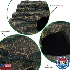 Aquazoo Large Fish Tank Accessories, Turtle Tank Accessories, Snake Hide, Per