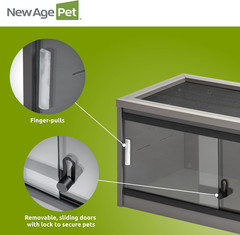 New Age Pet ECOFLEX Small 24″ Reptile Habitat Enclosure, Glass Front Terrarium f