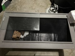 Glass Reptile Terrarium Enclosure with Sliding Top and Accessories