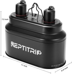 Dual Reptile Light Fixture with Switches, Reptile Heat Lamp Fixture, Reptiles Te