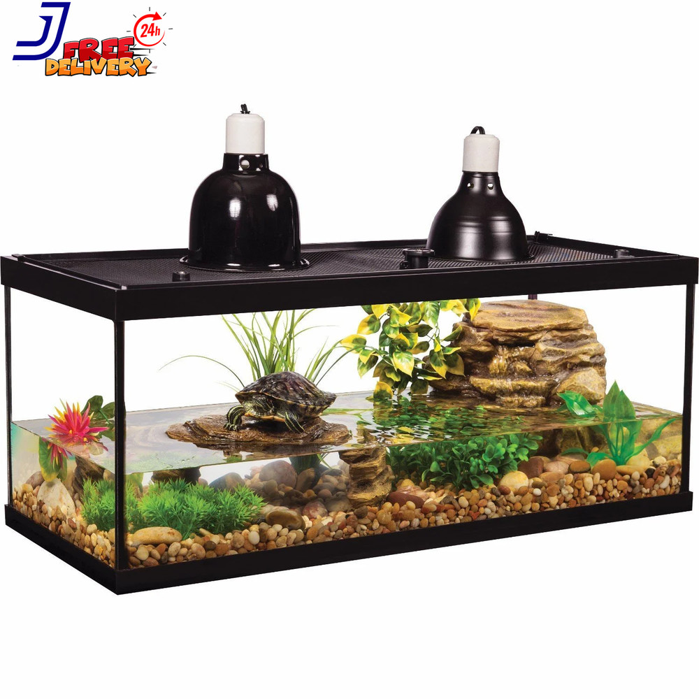 fauna 20-Gallon Deluxe Aquatic Glass Turtle Tank Starter Kit FREE SHIPPING