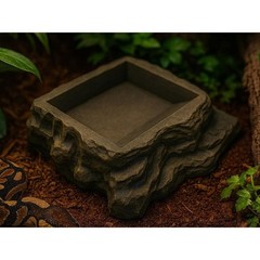 Stone Layered Reptile Water Dish • Terrarium Tank Bowl for Geckos & Lizards