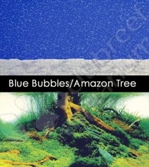 Blue Bubbles Sand/Amazon Tree 12″H Aquarium Background