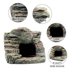 Reptile Rock Basking Platform, Gecko Hide Cave Hiding Place, Snake Cave and H…
