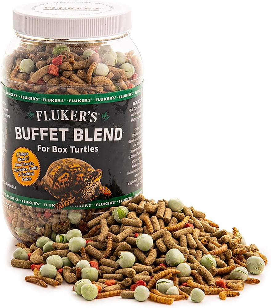 Fluker’s Buffet Blend Box Turtle Diet Insects Veggies Fruit 6.5 Oz