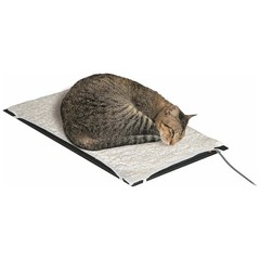 HM-60S 13 x 19 In Plastic Heated Pet Mat with Fleece Cover and Heavy Duty Ant…
