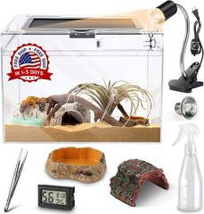 Kit De Inicio Para Terrario De Pc Para Reptiles, Antirroturas, Para Anfibios New