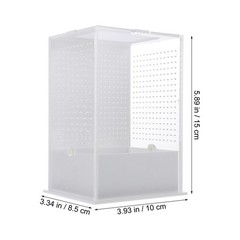 1Pcs Reusable Acrylic Observation Box White for Mantis Feeding