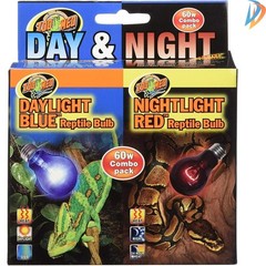 Reptile Lighting Excellence – Zoo Med 60W Day & Night Bulb Combo for Terrariums