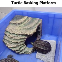Tfwadmx Tortoise Basking Platform, Crested Gecko Hide, Reptile Cave Hideout w…