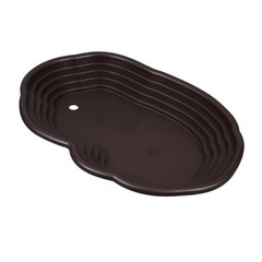 Reptile Feeding Dish Bathing Pool with Ramp for Turtle Large Water Bowl