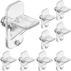10 Pcs Shelf Holders Pegs-1/4 Inch Clear Plastic Cabinet Shelf Clips-Furnitur…