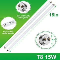 T8 15W UVB 5.0 Reptile Light, 18inch UVA UVB Reptile Light Bulb 2 Pack, Fluoresc