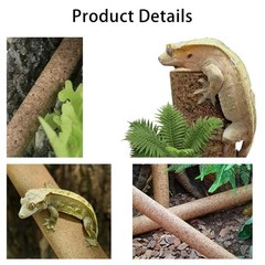 Cork Branch for Reptiles – 15.7″ Natural Climbing Wood Sticks for Crested