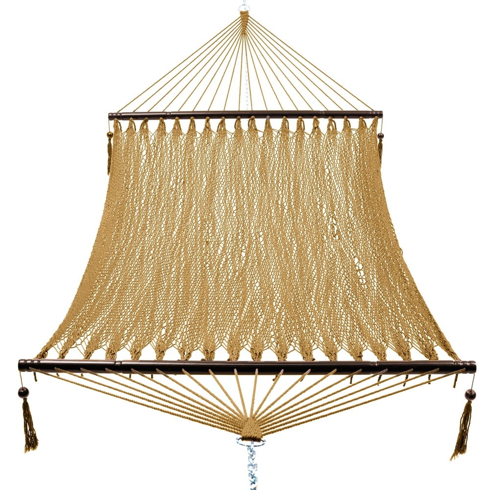 PNAEUT 2 Person Caribbean Rope Hammocks for Outside, 12ft Handwoven Polyester…