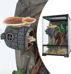 Reptile Hide – Multifunctional Hides with Suction Cup, Resin Caves for Gecko,…