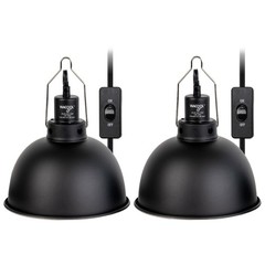 Reptile Light Fixture 2 Pack, 8.5 in Deep Dome Reptile Heat Lamp Fixture, Opt…