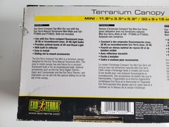 EXO TERRA Compact Top Terrarium Canopy Mini 11.8 x 3.5″ x 5.9″ ” PT2225