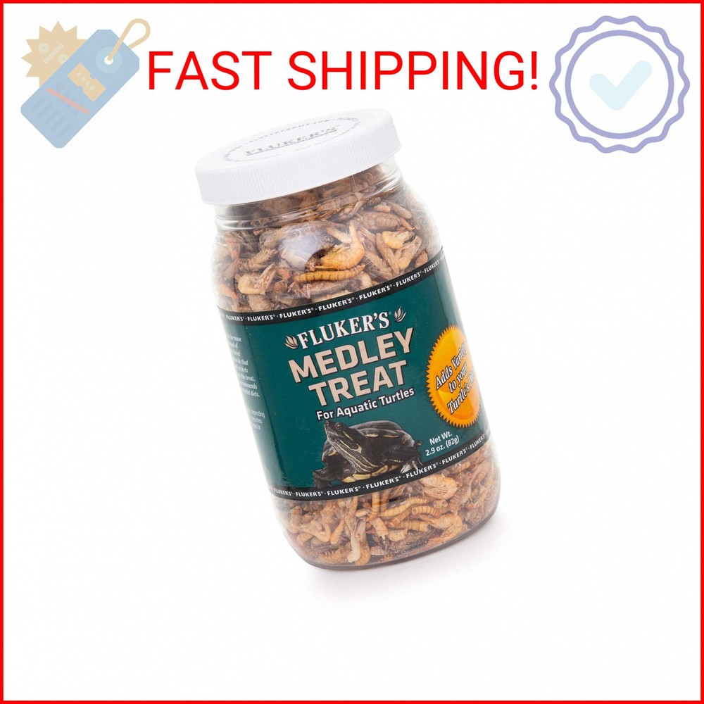 Fluker’s Aquatic Turtle Food, Vitamin, Enriched Medley Treats of Freeze, Dried R