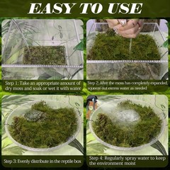 8 Oz Sphagnum Moss for Reptiles,12 Qt Natural Hermit Crabs Moss Reptile BeddingV